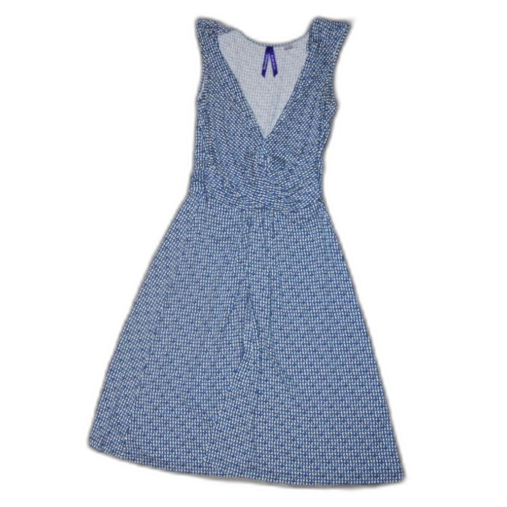 Seraphine V Neck Runched Flattering Sleeveless Maternity Nursing Midi Dress SZ 4
